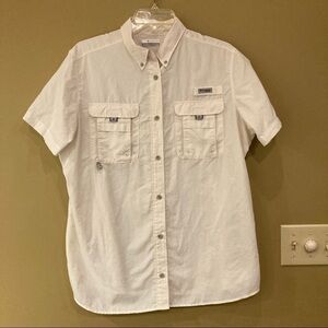 Ladies Vented Columbia Button Front Shirt